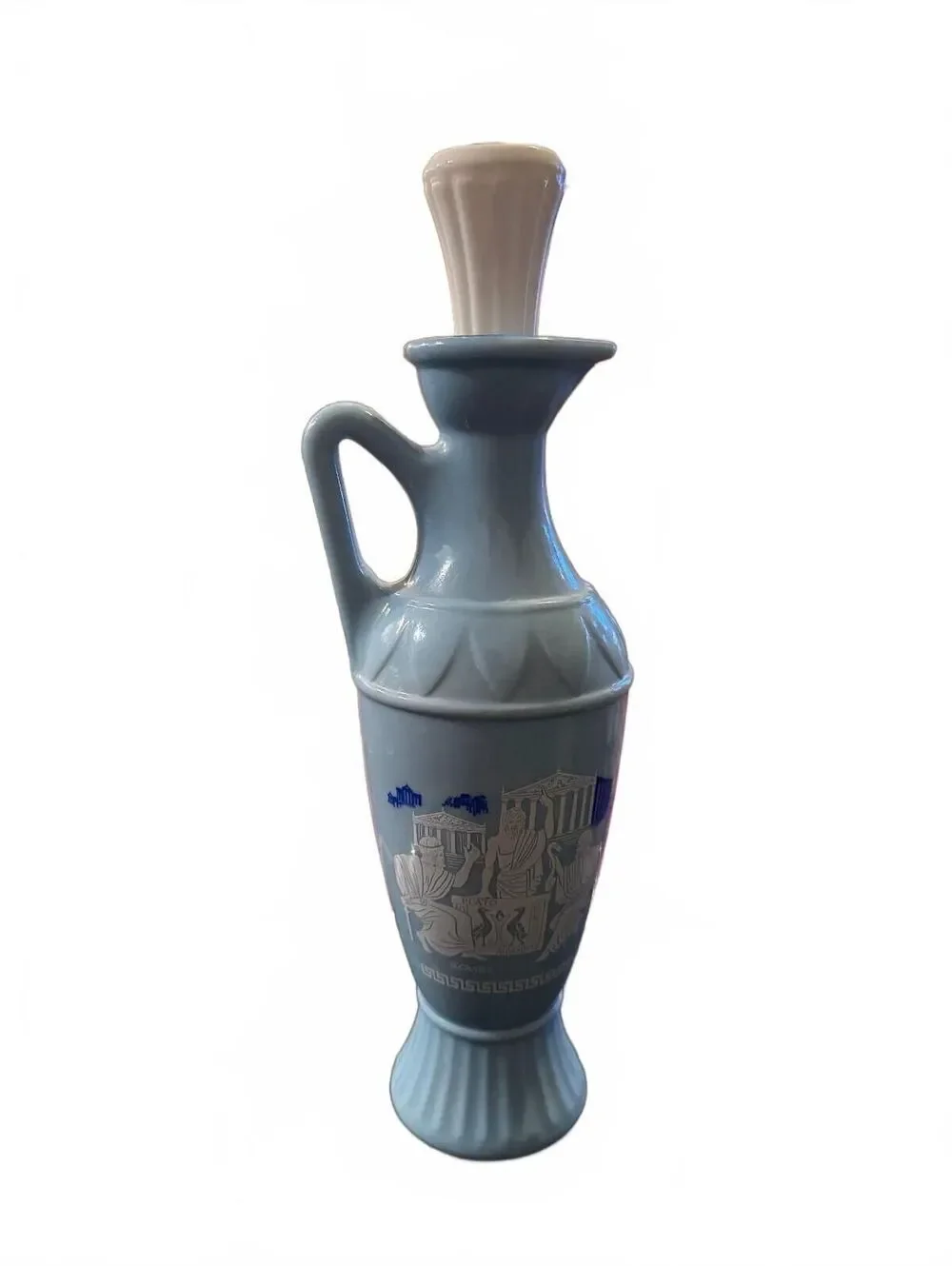 DECANTER Vintage Ceramic Decanter with Greek Philosophers Design
